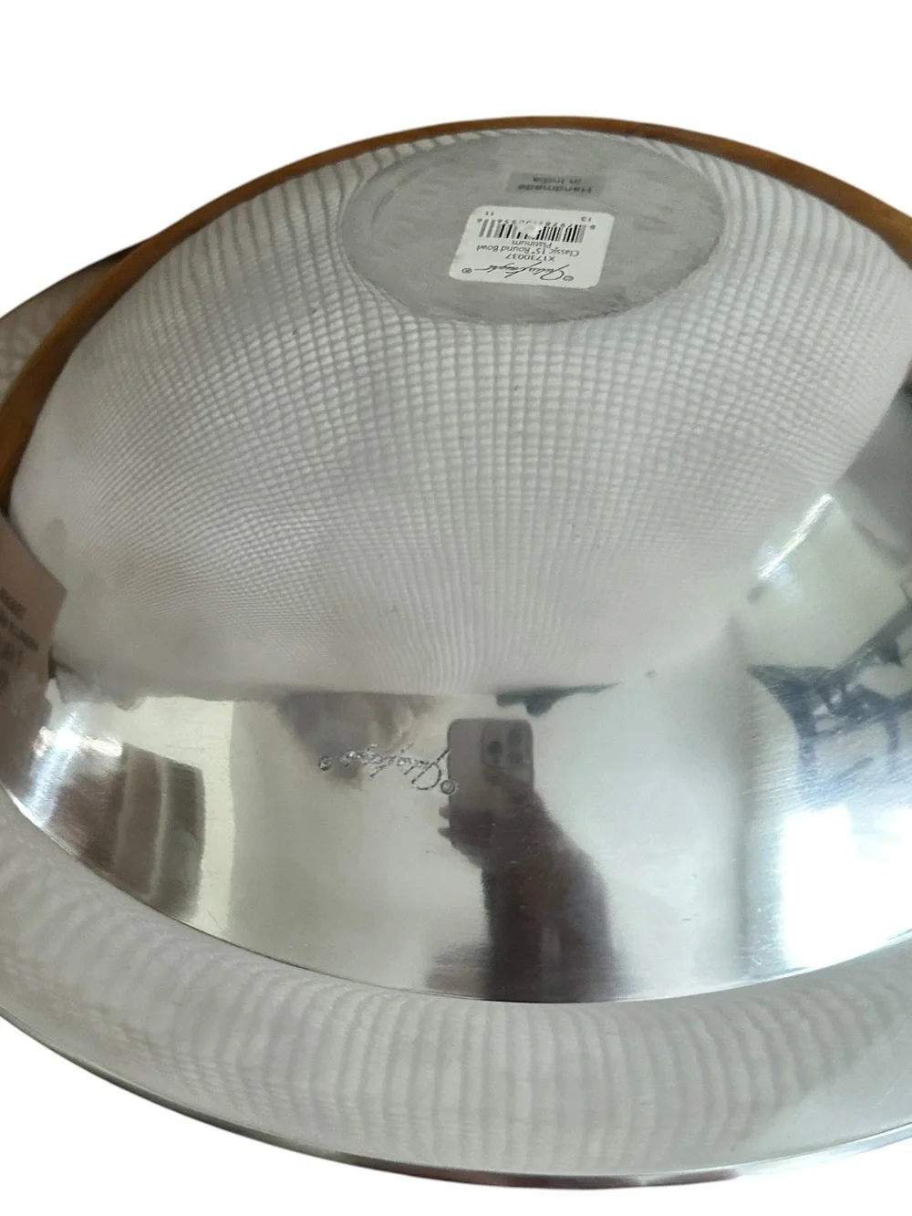 Julia Knight Classic 15” Round Bowl and Salad Serving Set in Platinum New